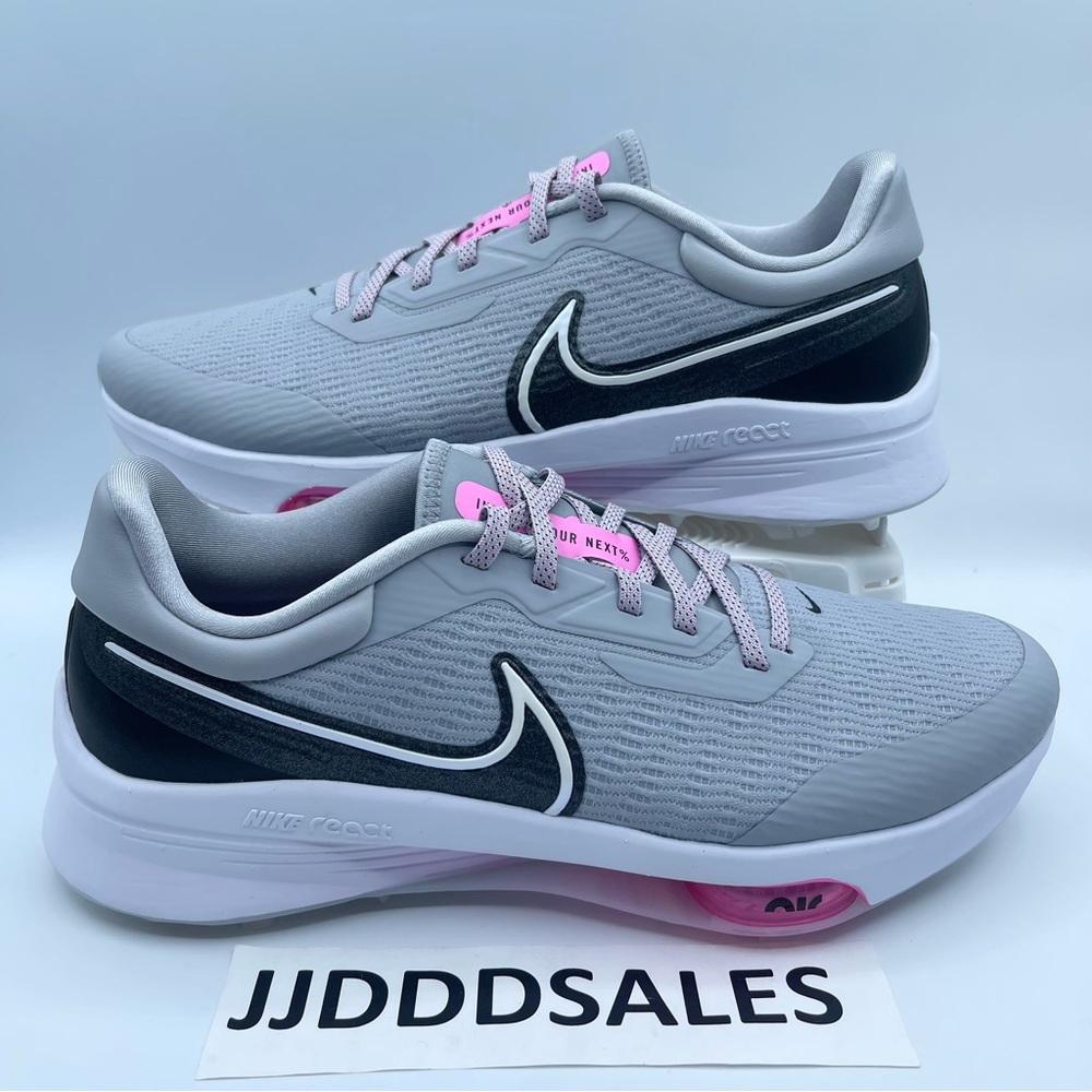 Nike Air Zoom Infinity Tour Next% Golf Shoes Wolf Grey Pink DC5221-060 Mens Size